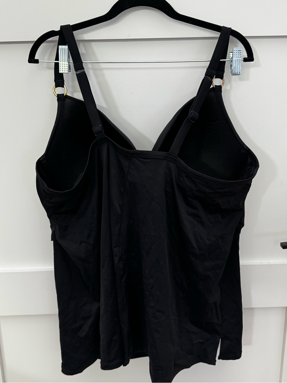 Lane Bryant Black Swim Tankini Top